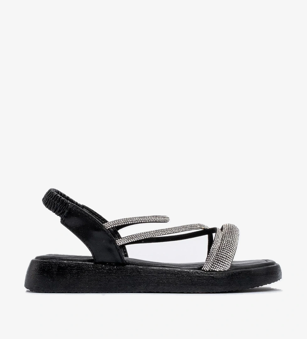 Ccway Kadın Kalın Taşlı Sandalet SİYAH model görseli