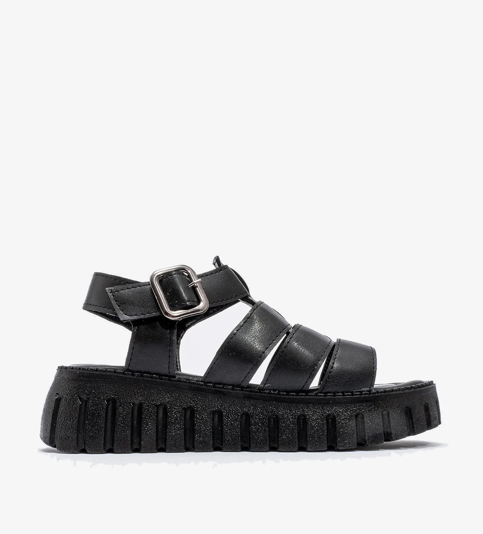 Ccway Kadın Geniş Biyeli Sandalet SİYAH model görseli