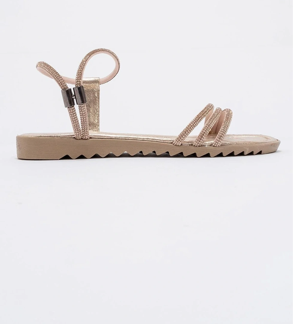 Kadın Taşlı Sandalet BAKIR