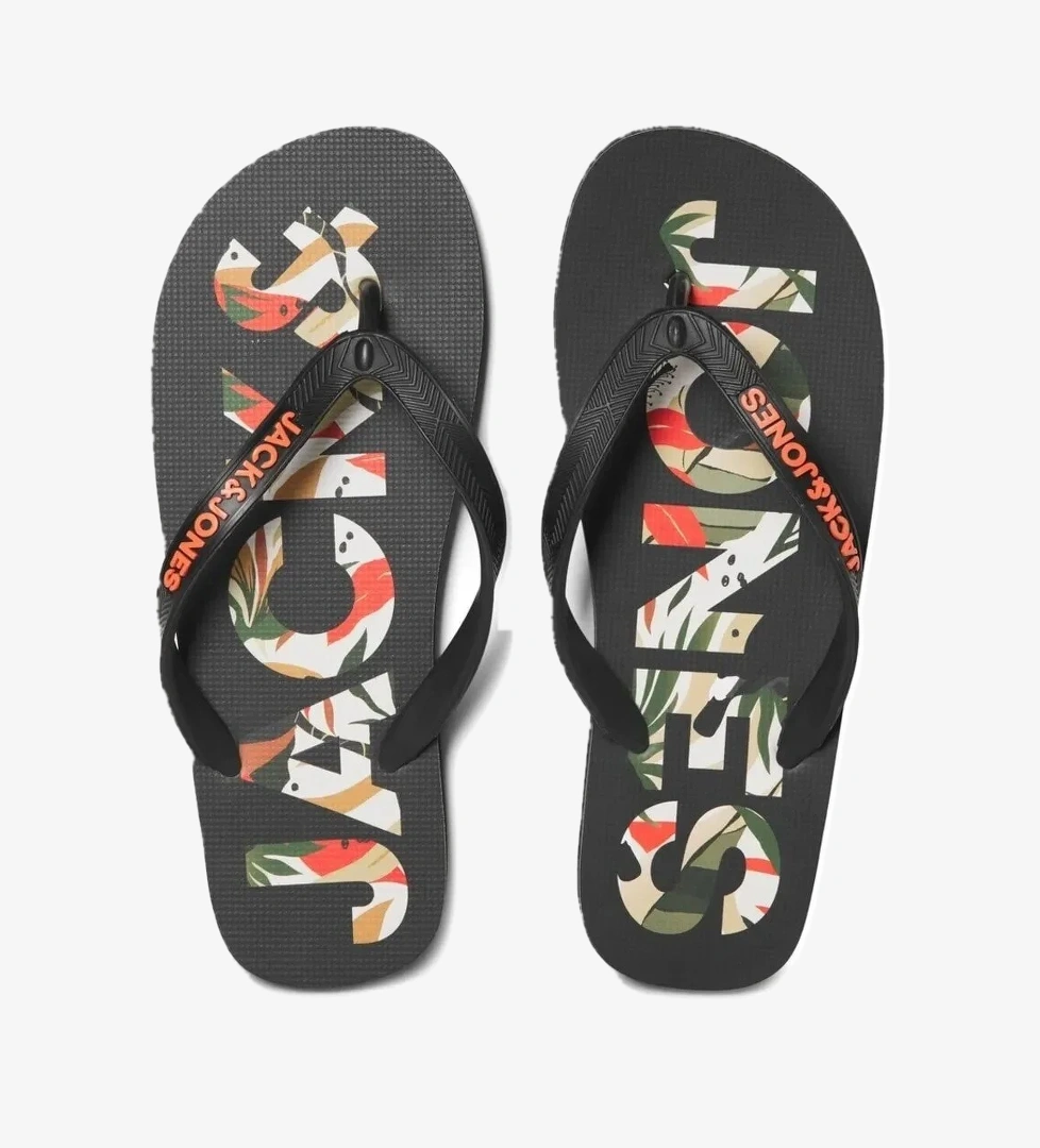 Jack&amp;Jones Koyu Antrasit Erkek Parmak Arası Terlik 12230642 - Görsel 1