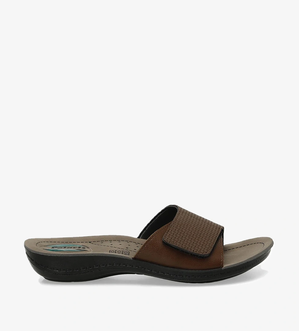 607009.Z4PR Kahverengi Kadın Ev Terliği - Görsel 1