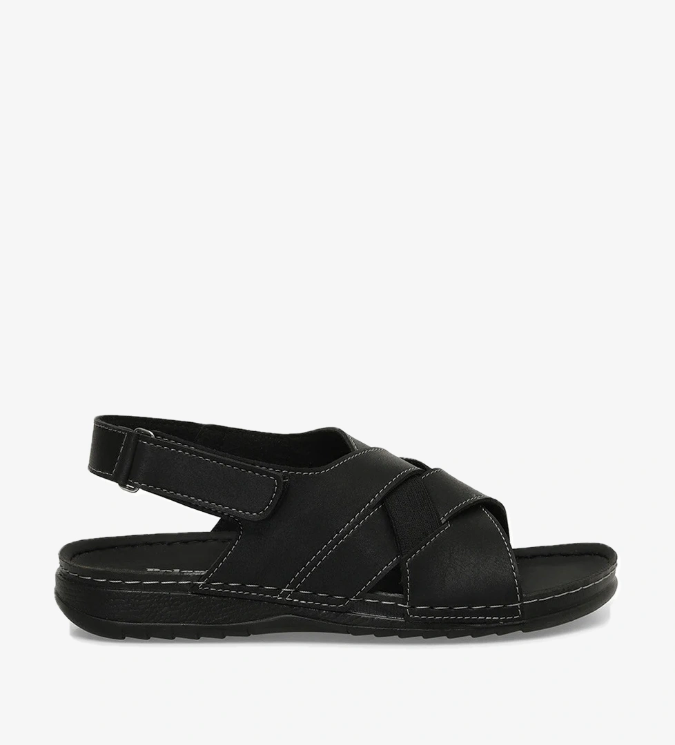 Polaris 406106.M4FX Siyah Erkek Sandalet - Görsel 1