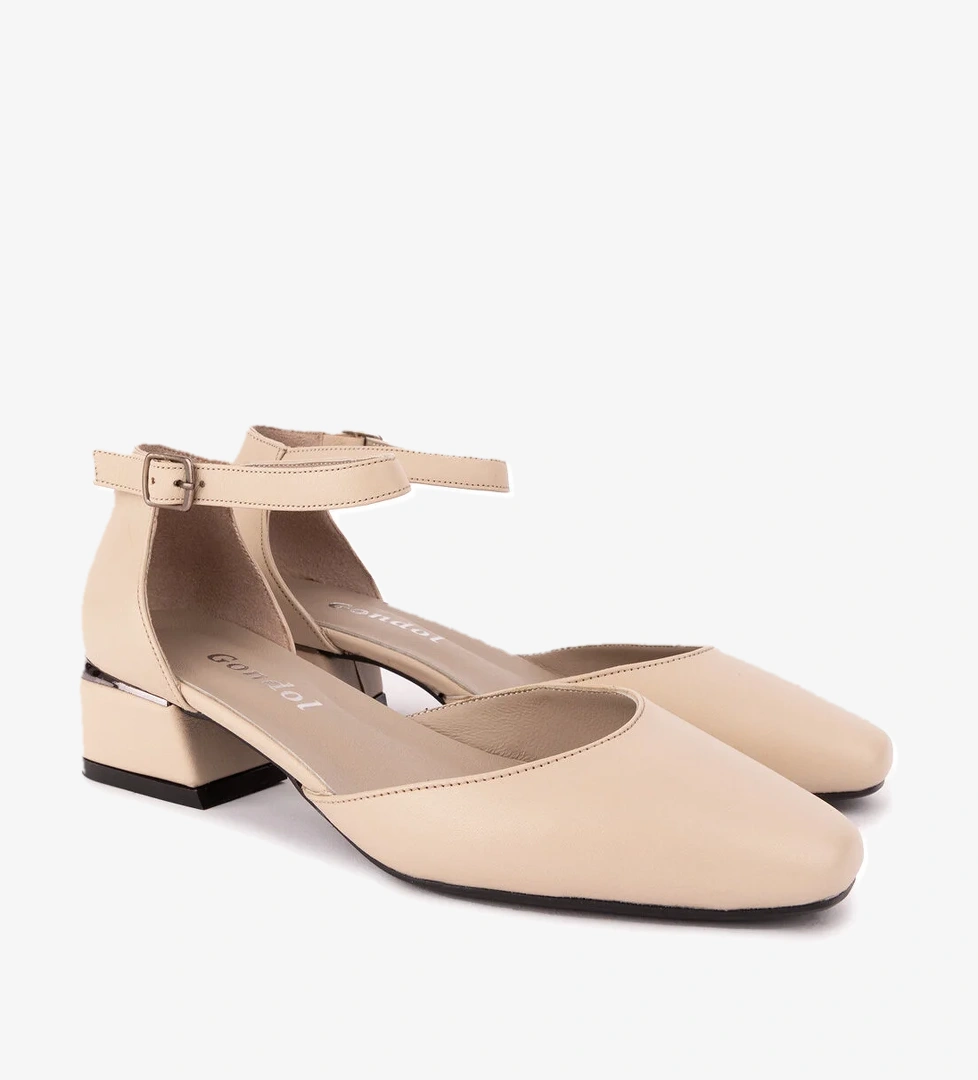 Gondol Hakiki Deri Kısa Topuklu Ayakkabı vdt.010