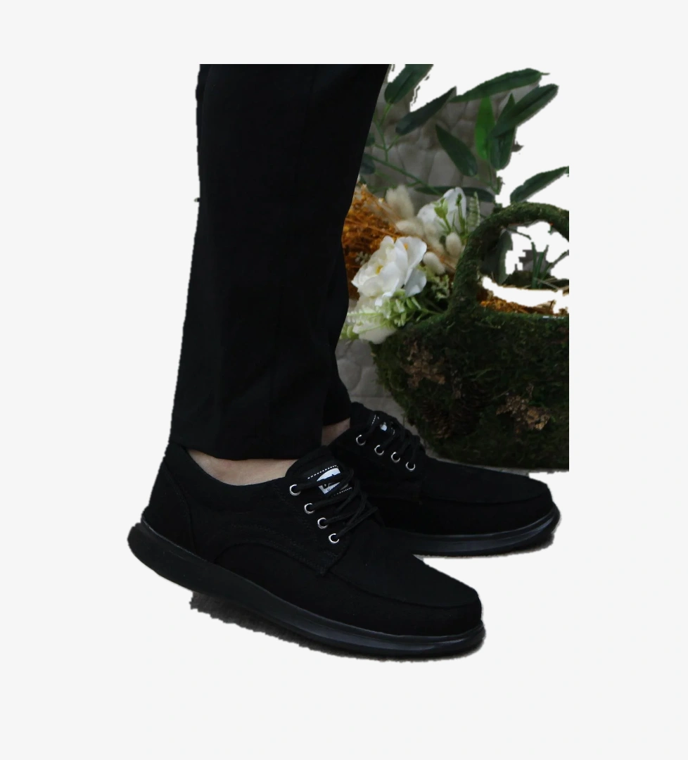 Fort Dks 023 Siyah Hafif Rahat Keten Sneaker Erkek Ayakkabı model görseli