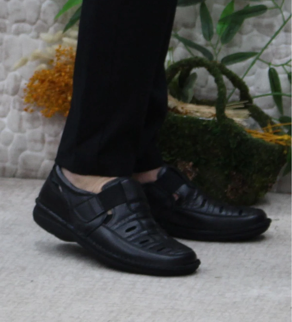 2115 Siyah Alme Comfort İç Ve Dış Hakiki Deri Erkek Ayakkabı - Görsel 1