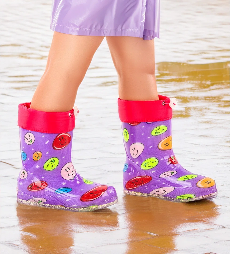 Savana Su Geçirmez Kız Çocuk Yağmur Çizmesi Mor - Görsel 1