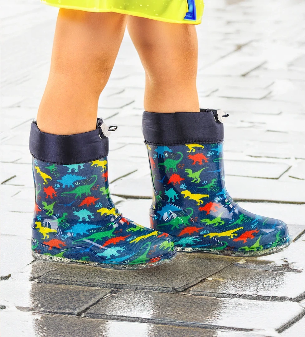 Savana Su Geçirmez Erkek Çocuk Yağmur Çizmesi Lacivert - Sarı