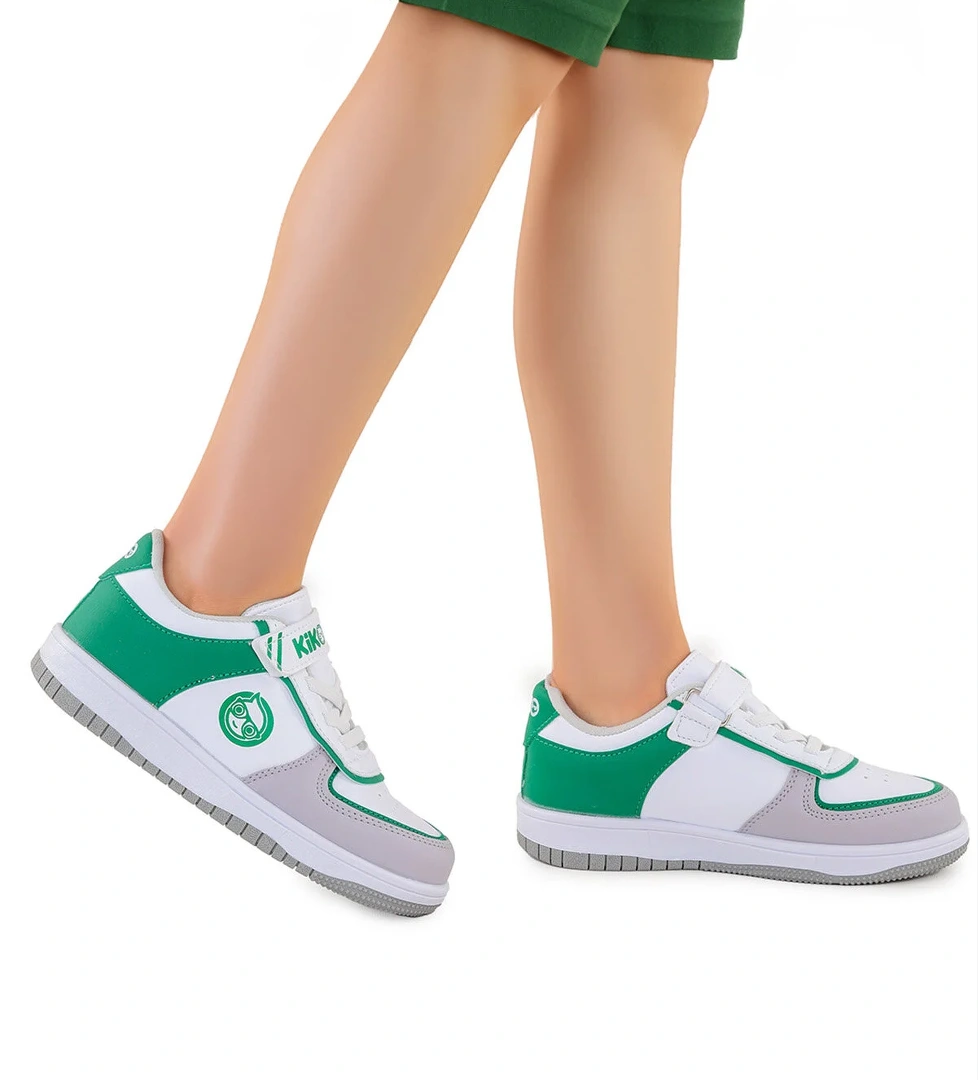 Retka Cırtlı Günlük Erkek Çocuk Spor Ayakkabı Beyaz - Buz - Yeşil