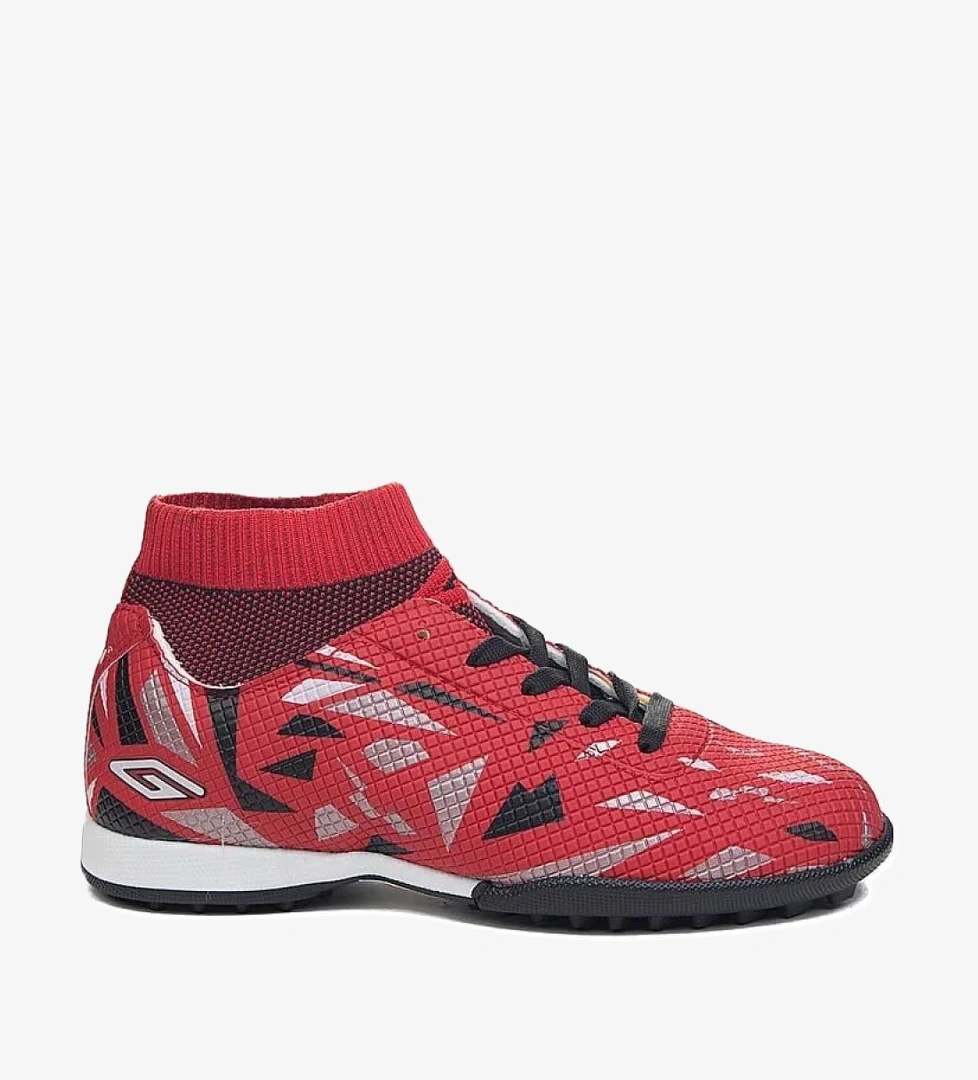 Ayakkabımood Dgn 2303 Flt Çocuk Siyah-Kırmızı Çoraplı Halısaha Futbol Ayakkabı model görseli