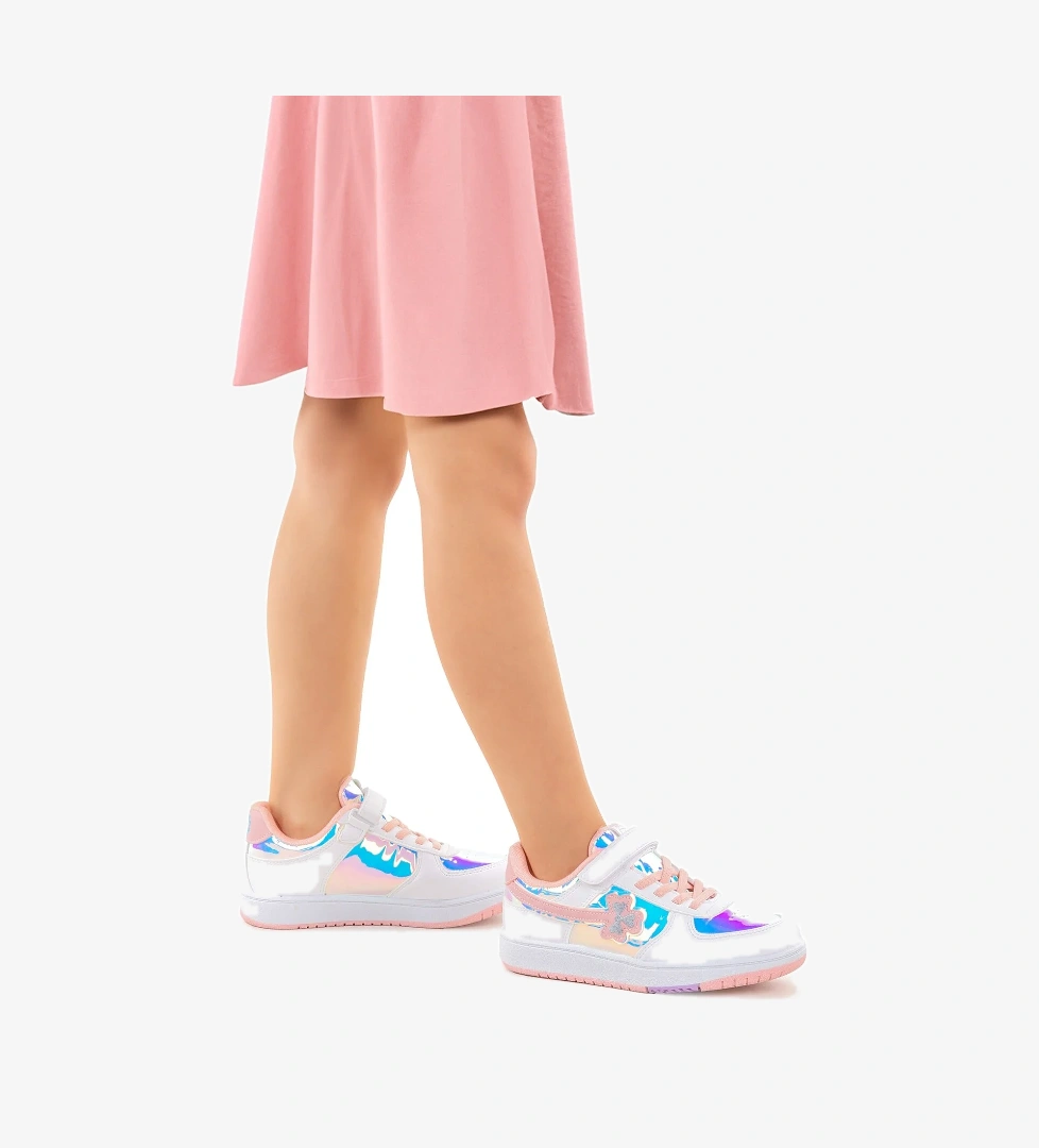 Kiko Kids Kiko Kids Dina Cırtlı Kız Çocuk Mor Spor Ayakkabı Pudra model görseli