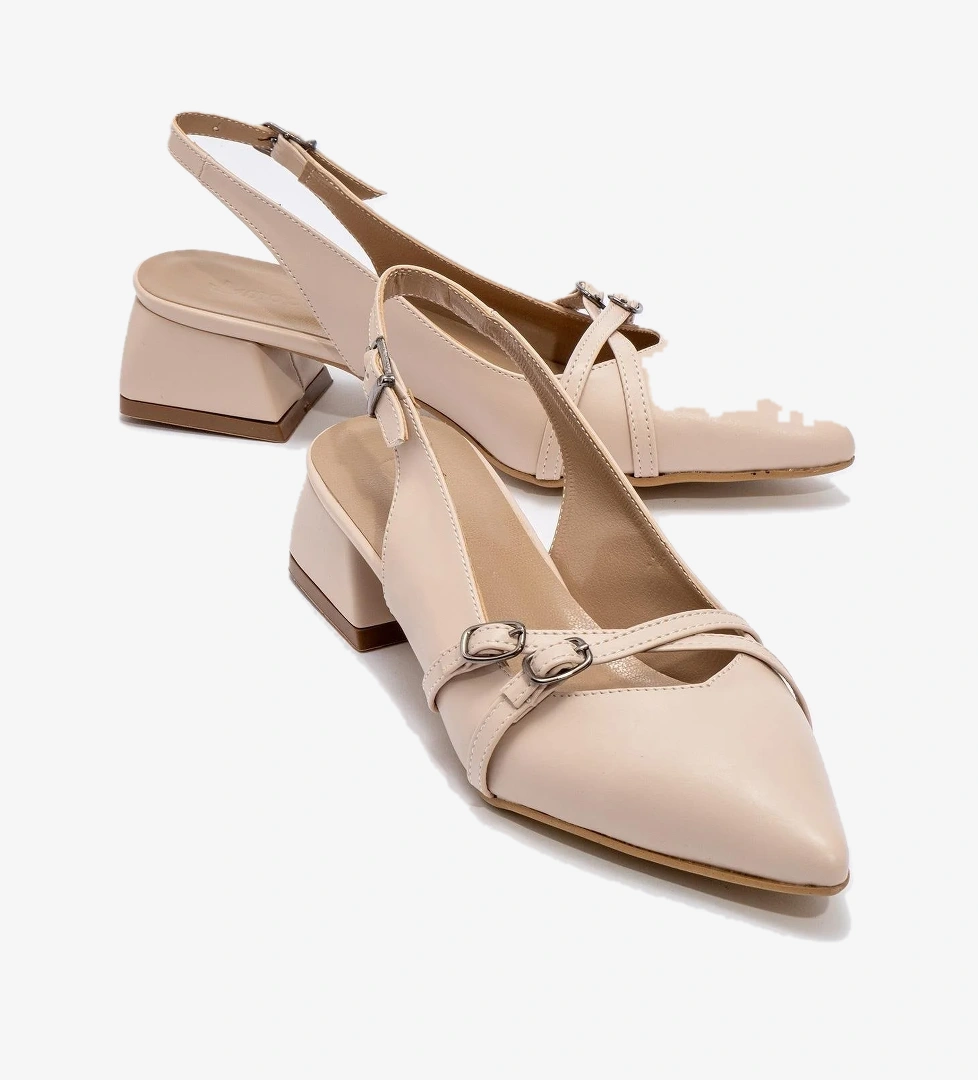 Kadın Çapraz Bantlı Sandalet TEN CİLT