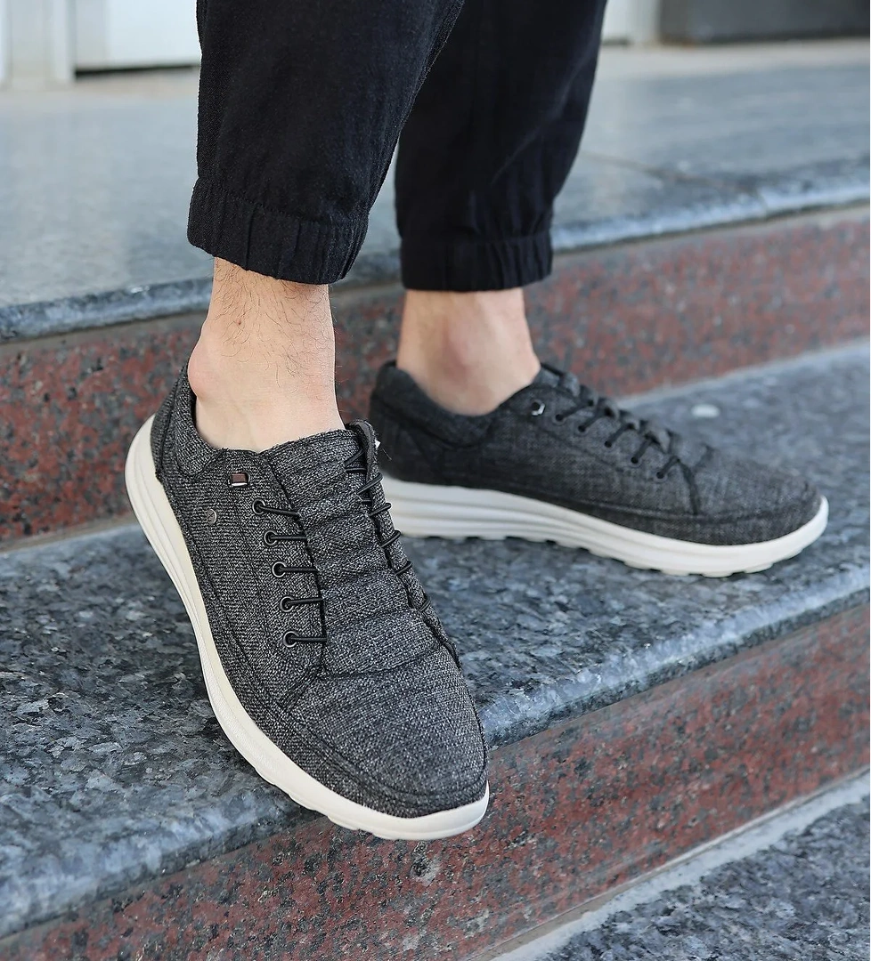 Tomiross Nevada Erkek Siyah Garantili Rahat Esnek Hafif Taban Günlük Keten Sneaker Ayakkabı NEVADA-5294 model görseli
