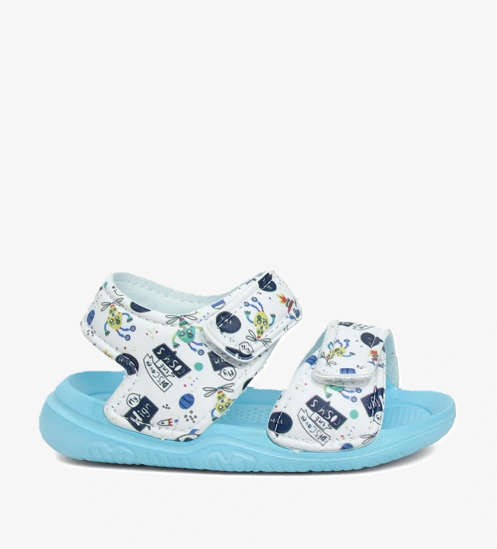 Elit SY016 Patik Erkek Çocuk Düz Sandalet Mavi