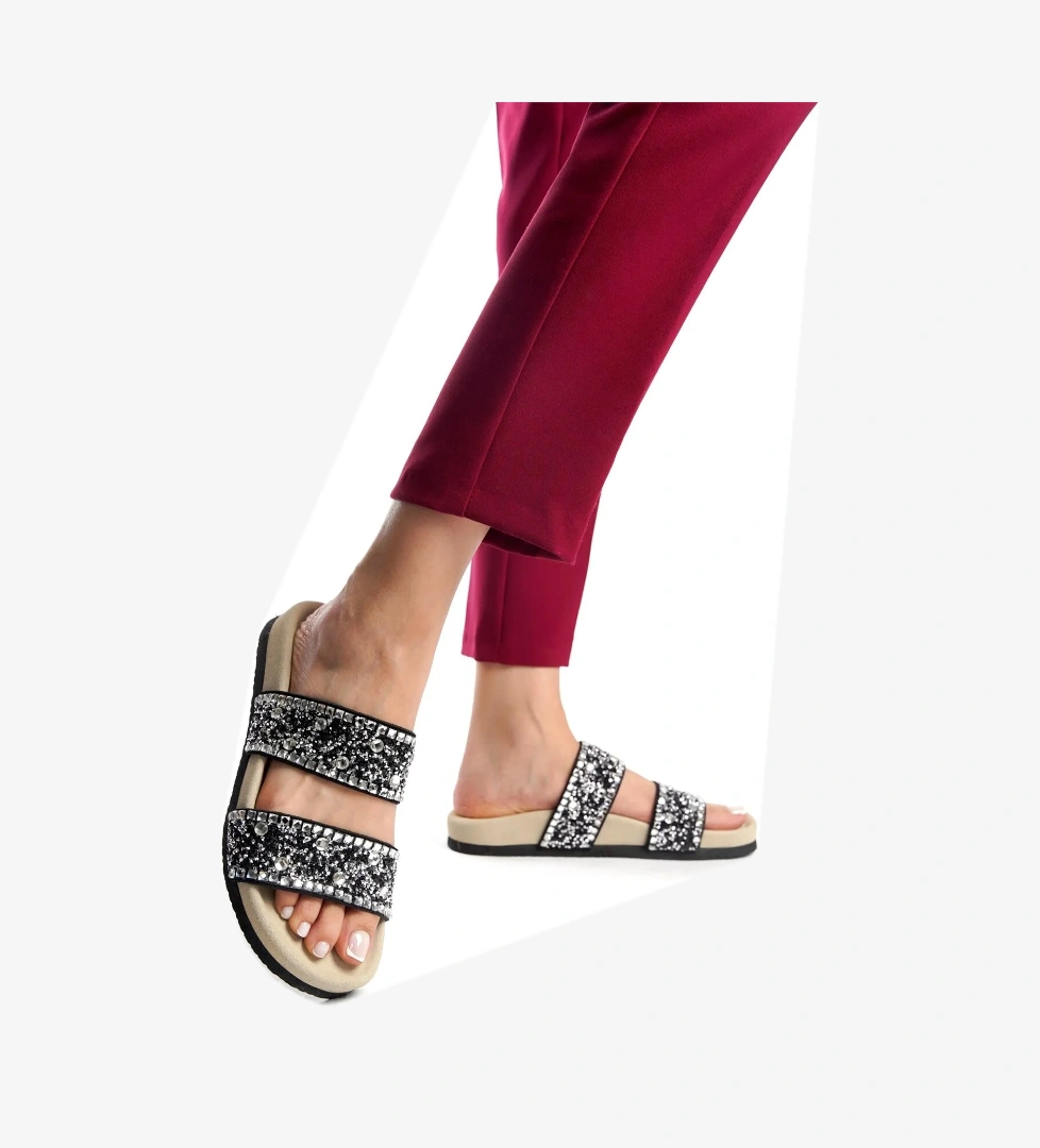 Ayakkabı Fuarı Zeyn 7866s Kadın Hakiki Deri Düz Terlik Taba Siyah model görseli