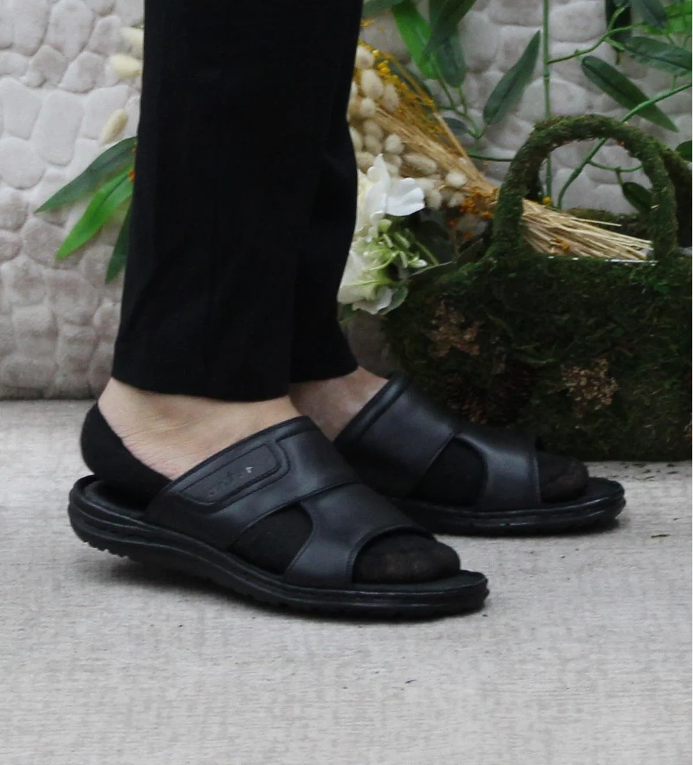 Mehmet Mete 182 Siyah Axfor Comfort Hakiki Deri Erkek Terlik model görseli