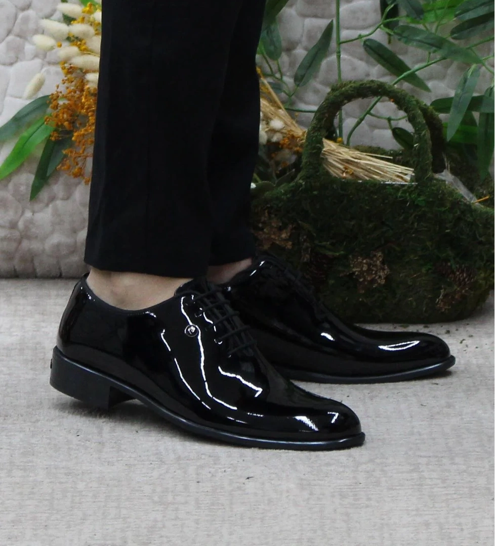Pierre Cardin 7059 Siyah Rugan Damat Ayakkabısı Takım Ayakkabısı Erkek Ayakkabı model görseli