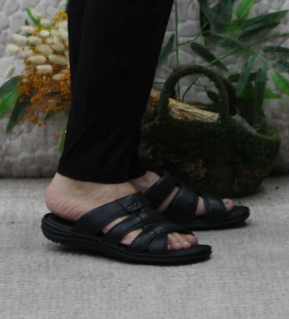 Mehmet Mete 179 Siyah Axfor Comfort Hakiki Deri Erkek Terlik model görseli