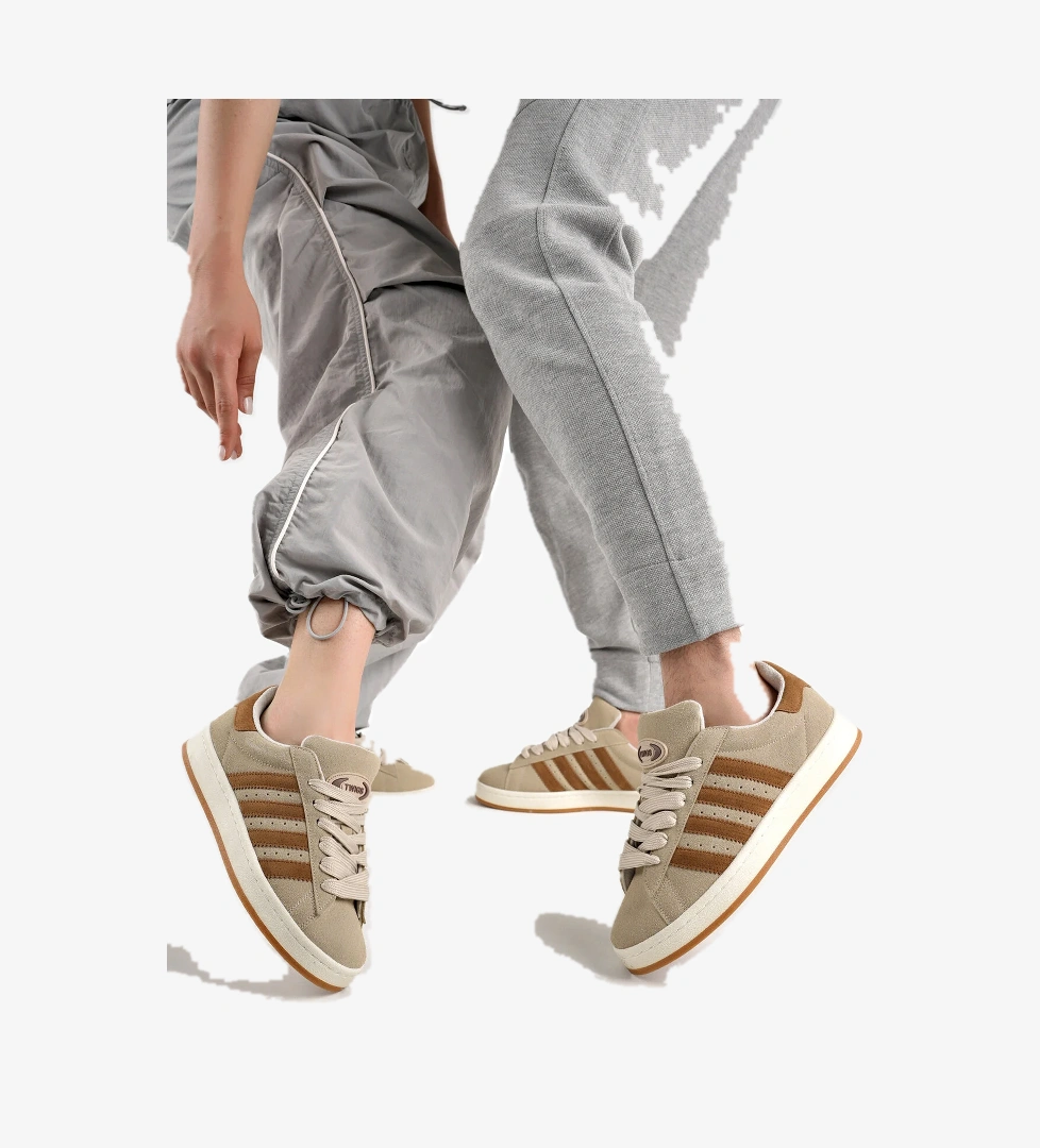 Spor Sneaker Ayakkabı Bej Kahve