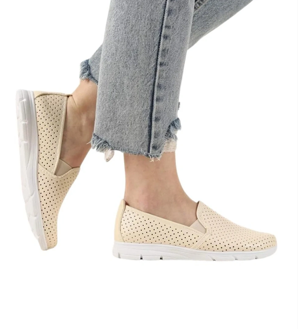 Kadın Babet Rahat Hafif Ayakkabı BEJ