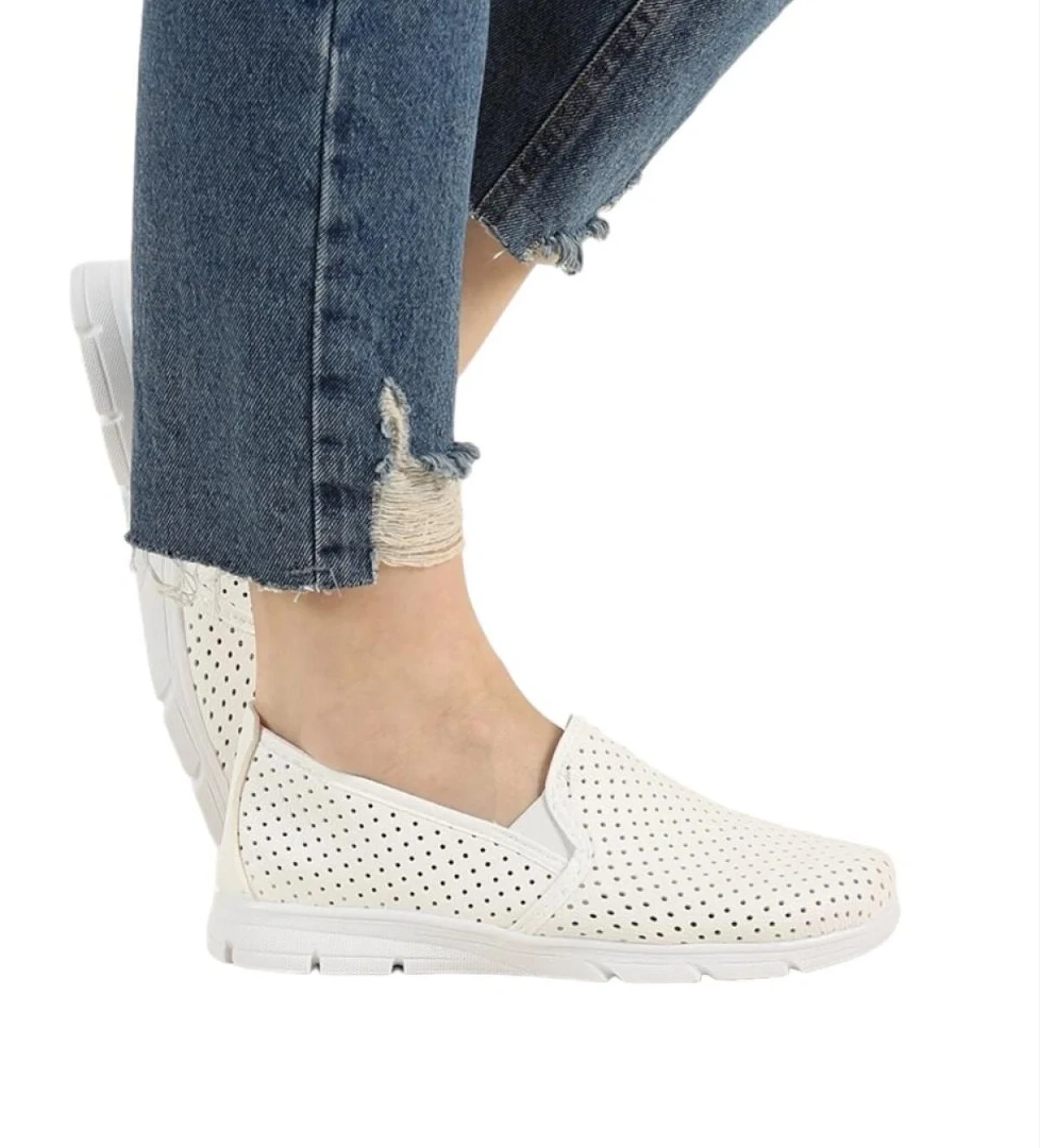 Kadın Babet Rahat Hafif Ayakkabı BEYAZ
