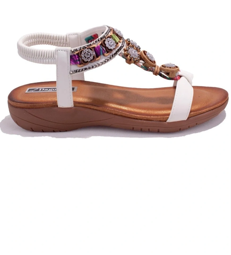 Dagoster DZA07-7416789 Beyaz Günlük Ortopedik Kadın sandalet model görseli
