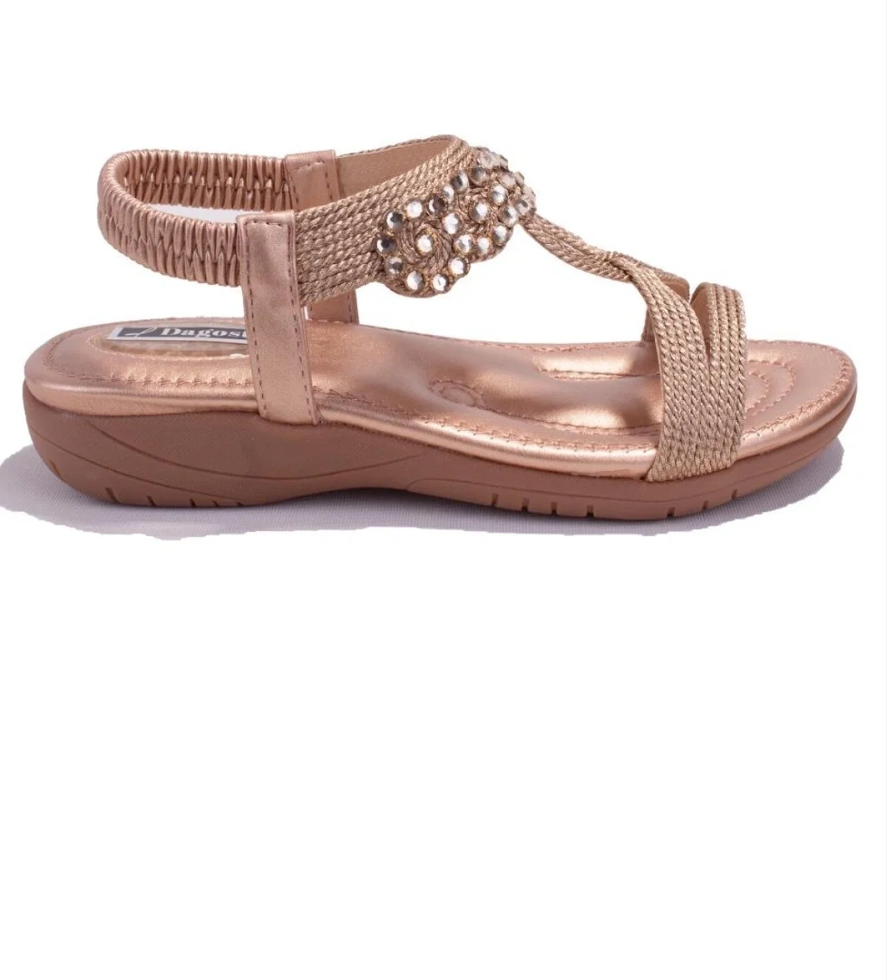 DZA07-74172497 Bej Günlük Ortopedik Kadın sandalet - Görsel 1