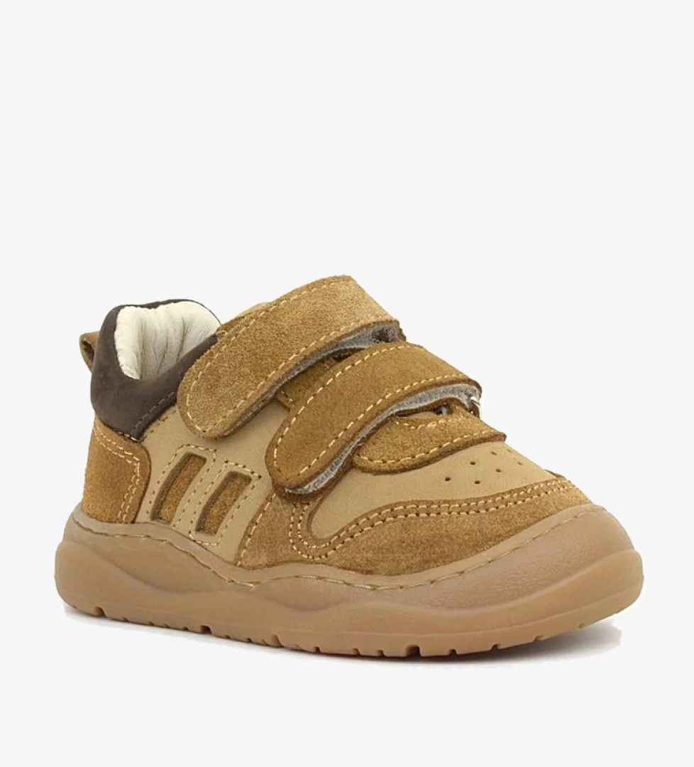 Schaggy Hakiki Deri Taba Kahverengi Bebek Spor Ayakkabı - Görsel 1