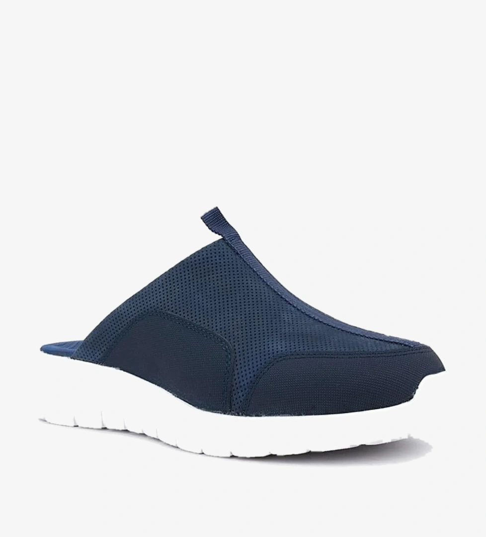 N Trend Medikal Hakiki Deri Koyu Lacivert Comfort Spor Terlik model görseli