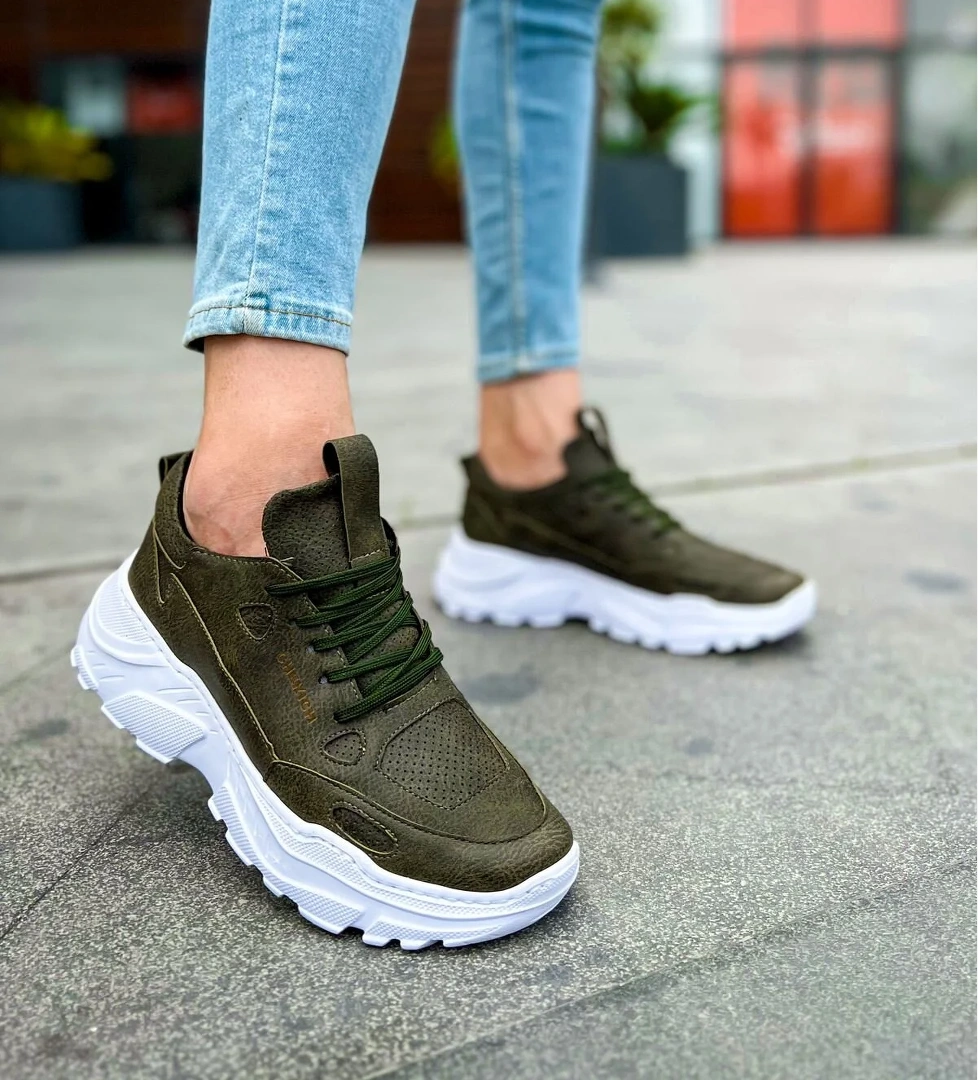 CH089 CBT Low Top Lace Up Erkek Ayakkabı HAKI