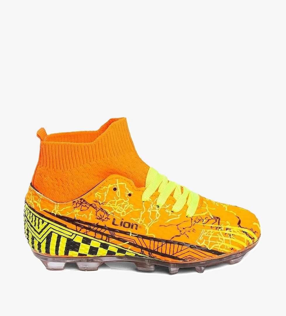 Super Mercury Bilekli Çoraplı Krampon Futbol Ayakkabısı LİON-571-KR