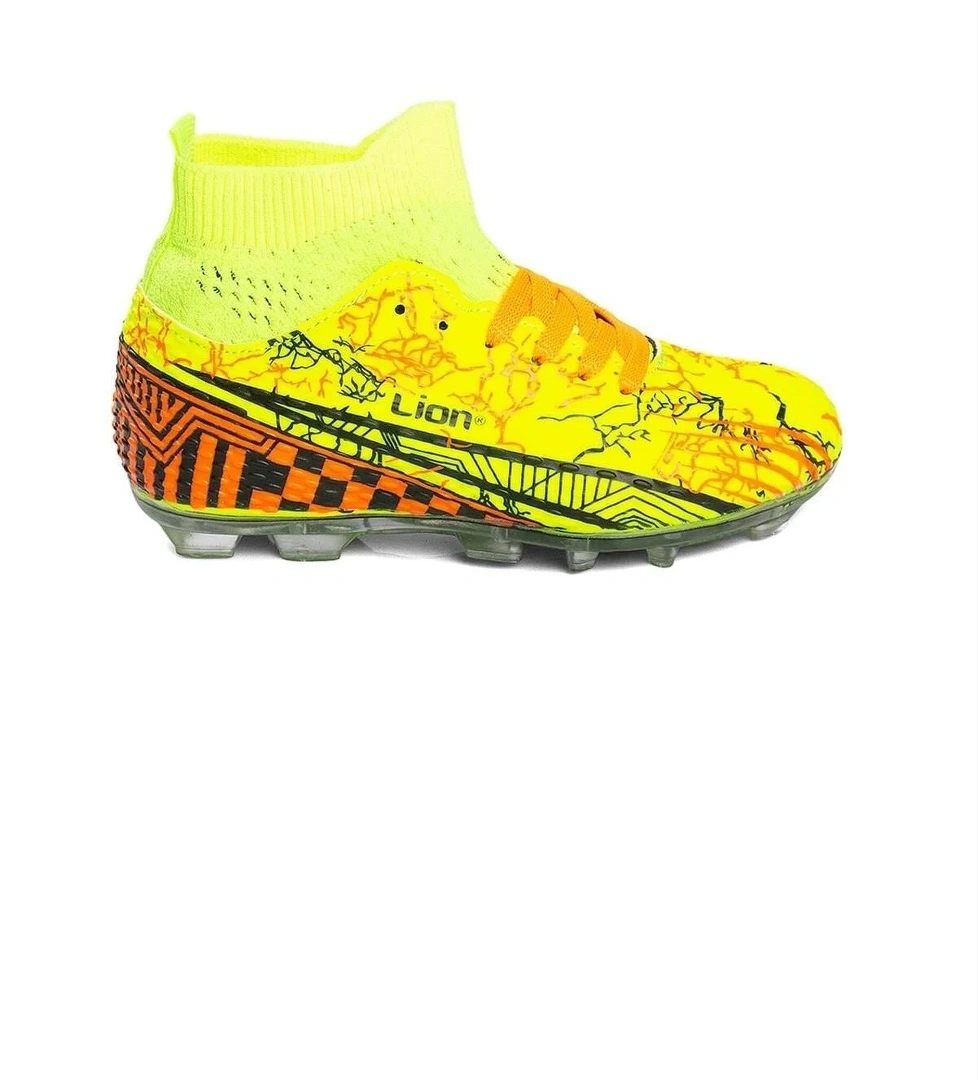 Super Mercury Bilekli Çoraplı Krampon Futbol Ayakkabısı LİON-571-KR