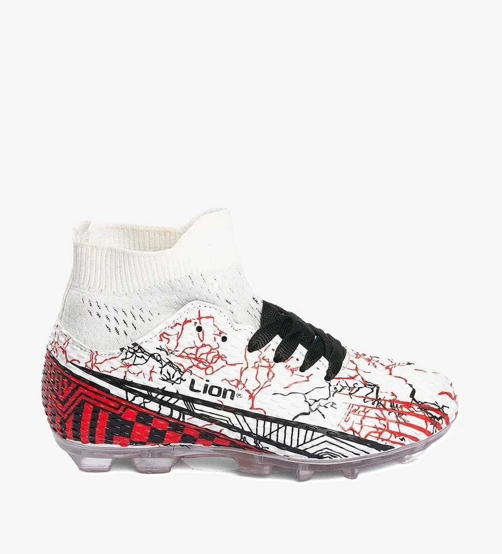 Super Mercury Bilekli Çoraplı Krampon Futbol Ayakkabısı LİON-571-KR