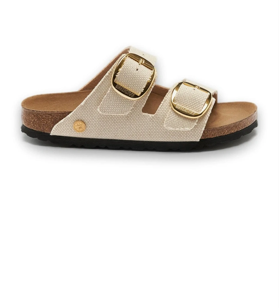 Birkenstock Arizona Big Buckle Tex Rough Vegan Krem Kadın Terlik model görseli