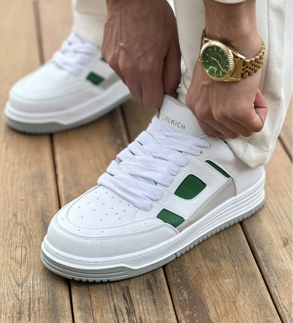 Chekich CH2410 CBT Avax Erkek Spor Ayakkabı BEYAZ/YESIL model görseli