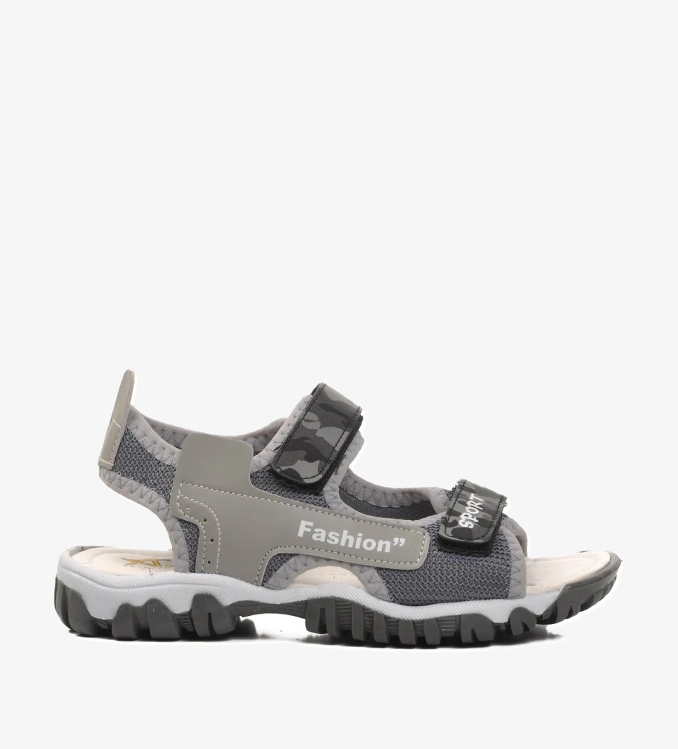 24-410-F Gri Kamuflaj Erkek Çocuk Sandalet