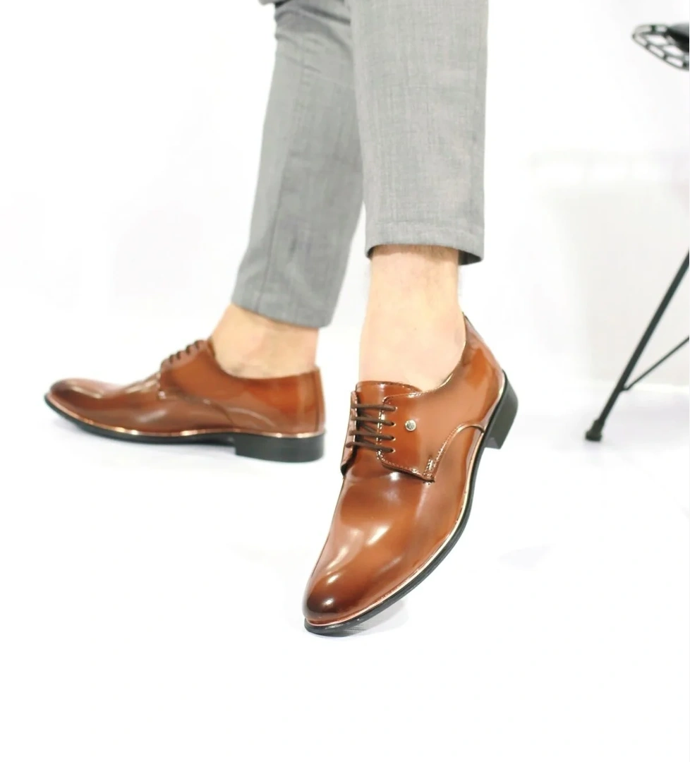 Erkek Taba Rugan Damatlık Klasik Ayakkabı TMRS-570