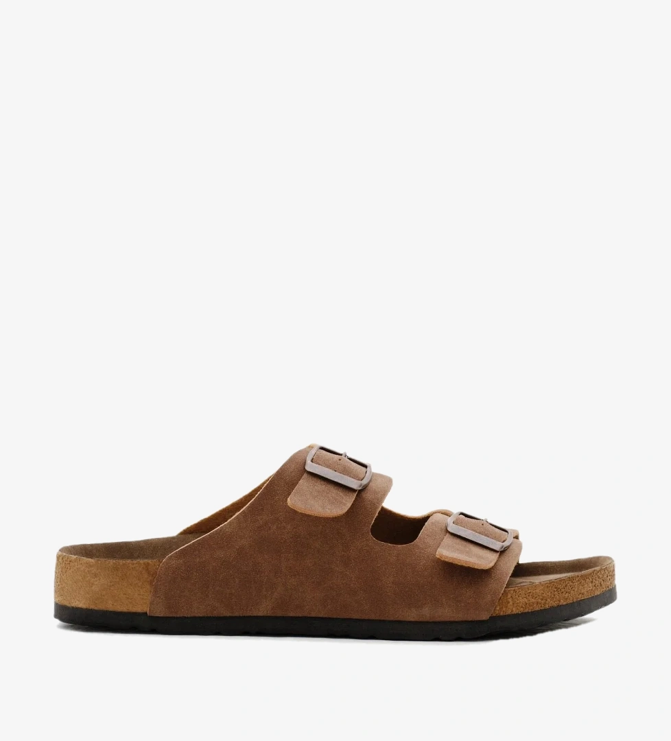 Tonny Black Unisex Taba Poli Taban Ayarlamalı Çift Tokalı Terlik