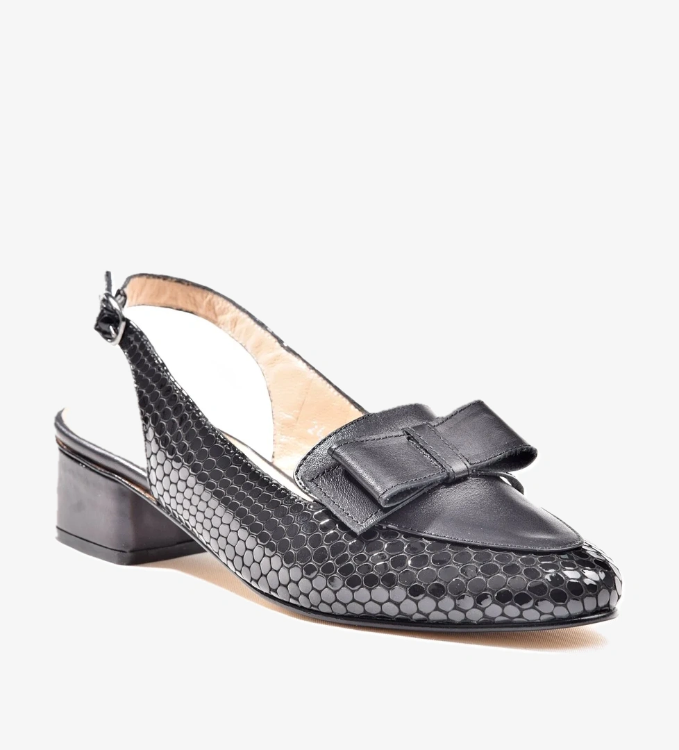 Erdal Koçyiğit Ayakkabı Nish Exclusive 2456 Kadın Arkası Açık Topuklu Klasik Ayakkabı model görseli