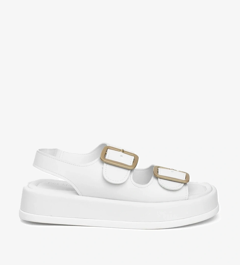 Miss Park Moda PM183 K793 Kadın Düz Sandalet Beyaz model görseli