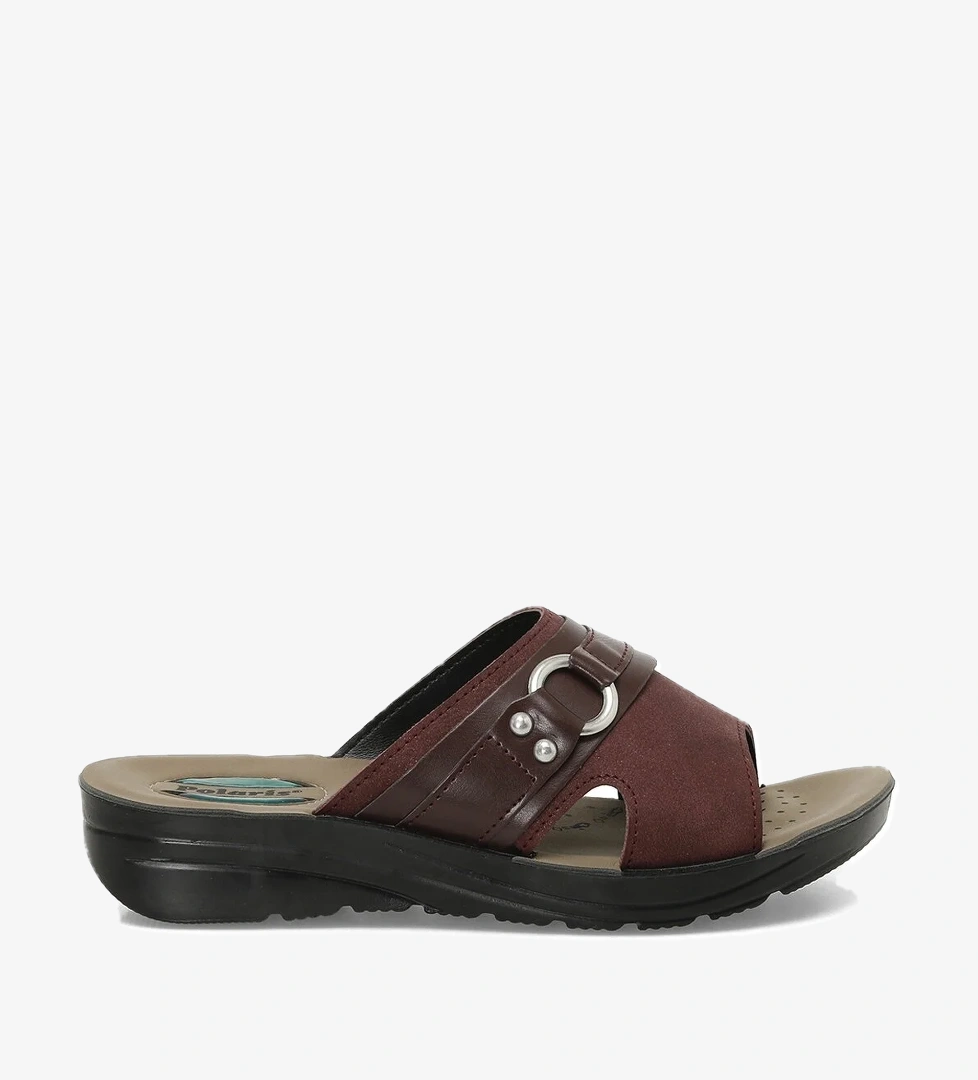 Polaris 607004.Z4PR Bordo Kadın Ev Terliği - Görsel 1