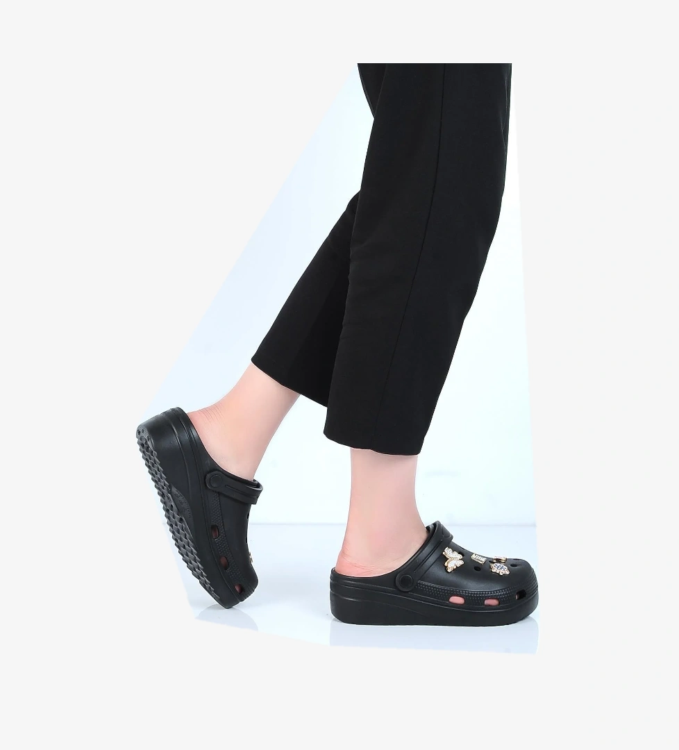 E300-6 Siyah Fiesta Eva Kız Çocuk Terlik - Görsel 1