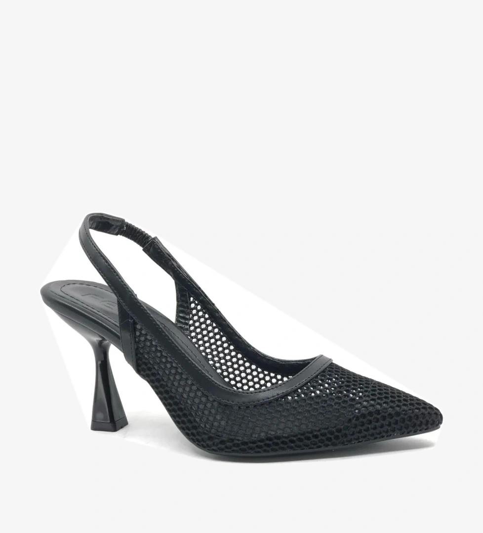 Topuklu Fileli Stiletto Kadın Ayakkabı