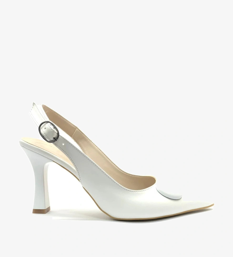 Toka Detaylı Kadın Klasik Kadeh Topuklu Ayakkabı - Görsel 1