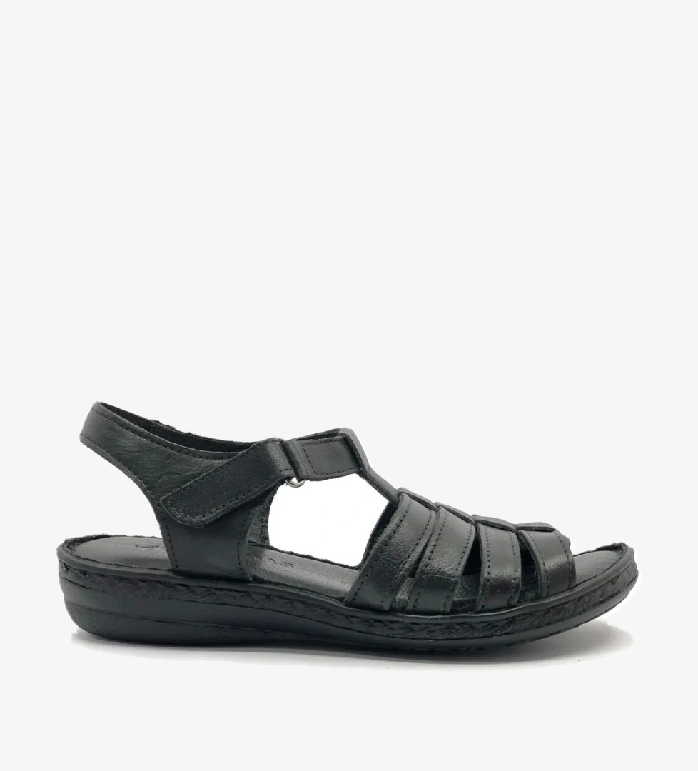 Ayakdaş %100 Hakiki Deri Tam Ortapedik Fus Pedli Taban Kadın Sandalet model görseli