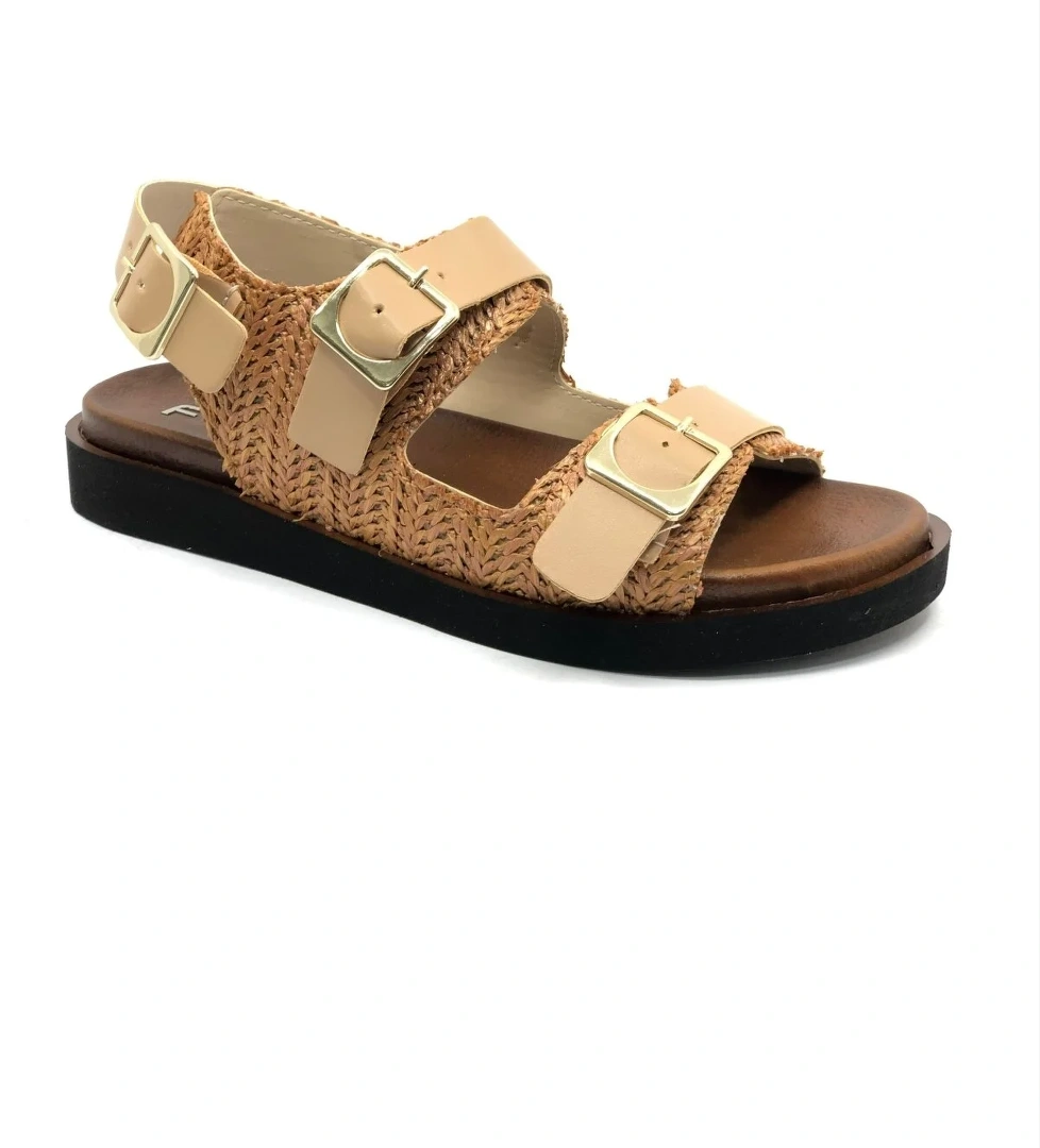 Feles Ortapedik Taban Hasır Detaylı Kadın Sandalet model görseli