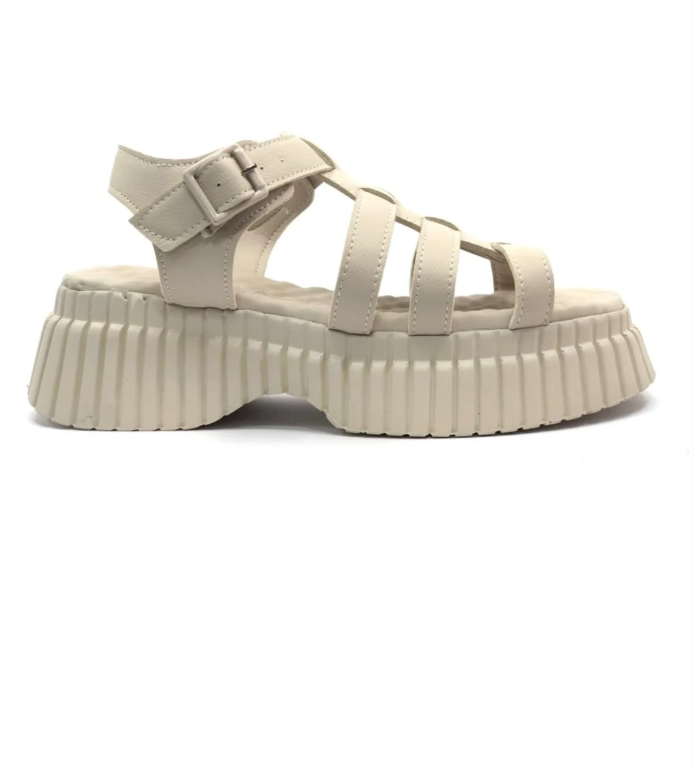 Ortapedik Kalın Taban Kadın Sandalet - Görsel 1