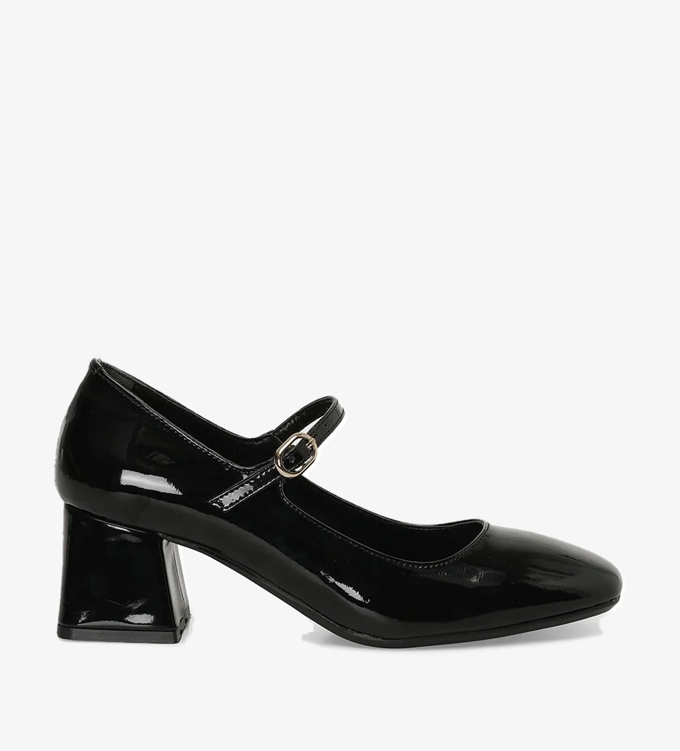 24K-539 4PR Siyah Kadın Topuklu Ayakkabı - Görsel 1