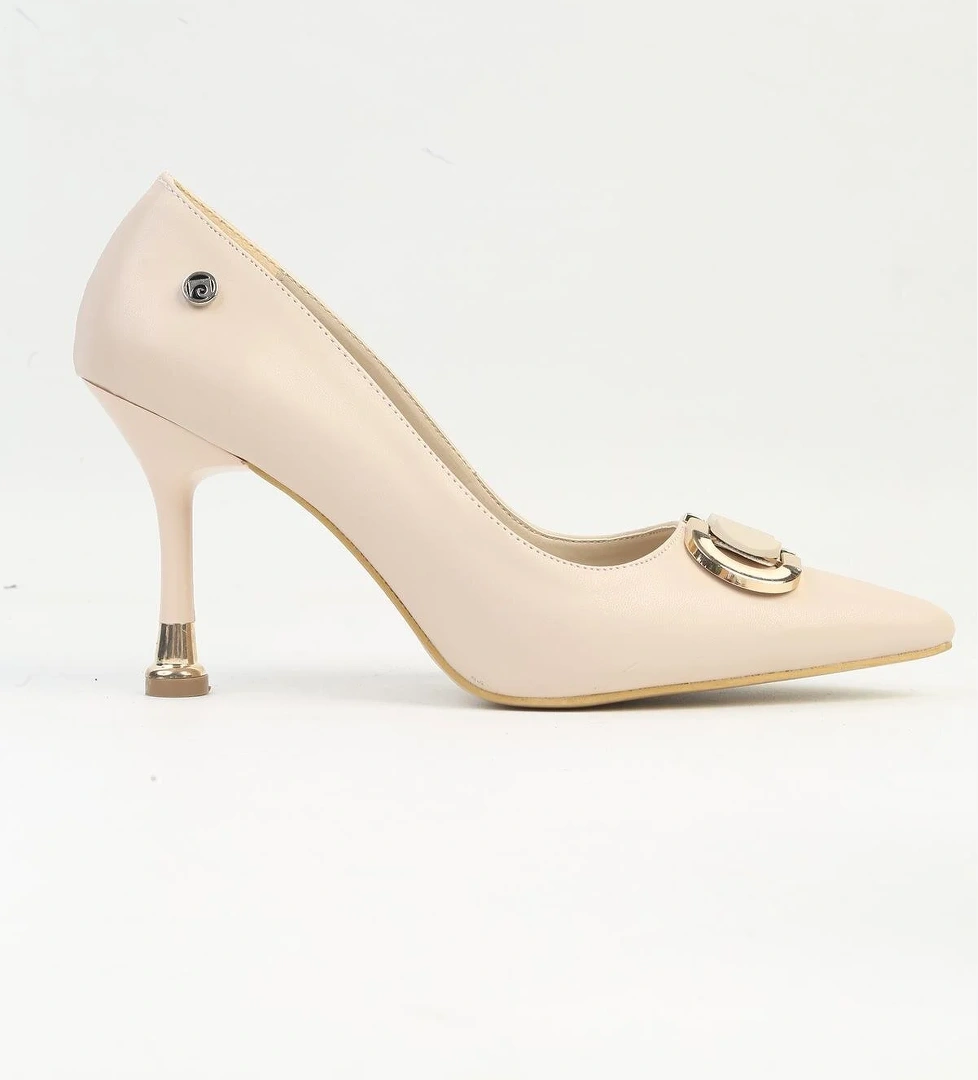 ® | PC-54021 - Krem - Kadın Topuklu Ayakkabı