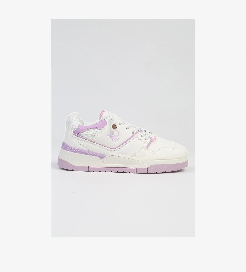 ® | BNI-10082 Beyaz Lila-İthal Kız Çocuk Spor Ayakkabı - Görsel 1