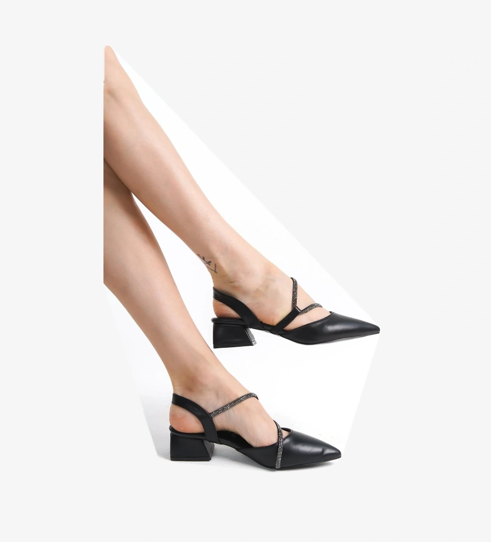 Elit Mst555C Kadın Topuklu Ayakkabı Siyah